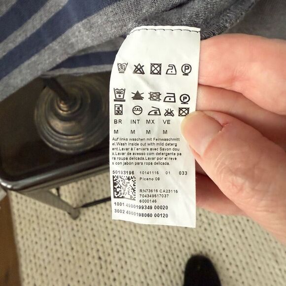 Boss Hugo Boss 1/4 Zip Cotton Sweater Grey Navy M - Picture 8 of 10